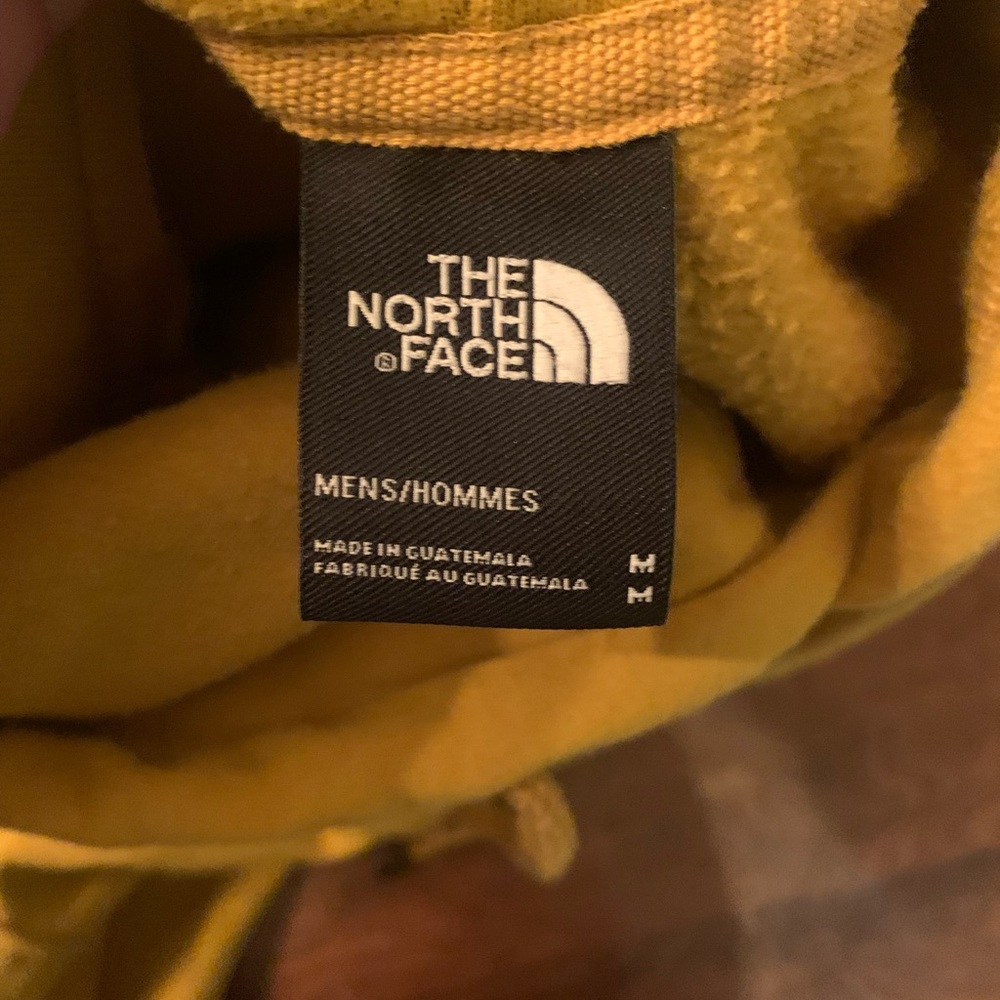 Yellow north face hoodie